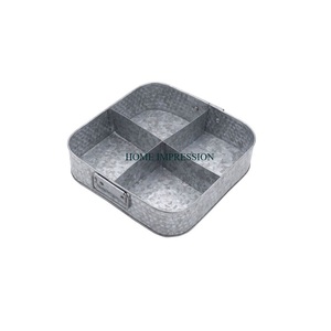 Bandeja redonda de Metal galvanizado de diseño único de alta calidad con mango de cuerda, apta para alimentos para uso doméstico, platos de decoración - Product Image 5
