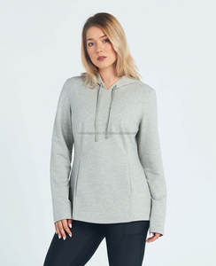 Fabricants de vêtements pour femmes avec logo/couleurs personnalisés, sweats à capuche unisexes vierges en gros, sweats à capuche décontractés en tricot uni pour femmes - Product Image 6