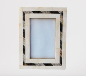 Handcrafted Rectangle Shaped Bone Horn MDF Inlay <b>Photo</b> <b>Frame</b> Customized Printing Intricate Hand Carving Decorative Tabletop - Product Image 6