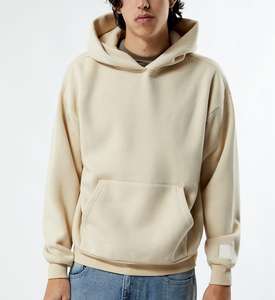 Vente en gros de fabricants sweat à capuche personnalisé 450gsm pour hommes sweat à capuche en coton éponge français surdimensionné et lourd - Product Image 4