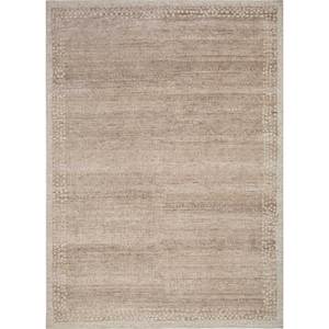 Alfombras de Lana Anudadas a Mano AKWL-1473, Estilo Boho Abstracto a Rayas para Entrada, Pasillo, Color Beige Tomillo y Marrón, Rectangular - Product Image 1