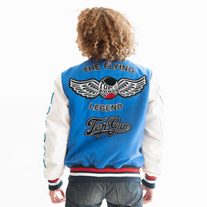 Chaqueta Universitaria de Béisbol de Cuero Vintage Personalizada para Hombre, Estilo Hip Hop con Bordado y Parches, para Invierno - Product Image 3