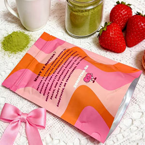 Emballage flexible debout imprimé en gravure personnalisé, sac refermable, matériaux recyclés, emballage en plastique pour thé de 100 g, pour poudre de matcha - Product Image 5