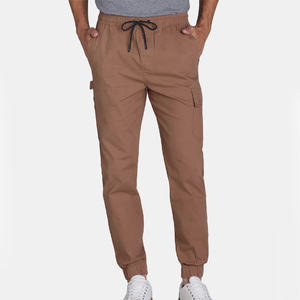 Jogging cargo fonctionnel pour hommes avec ceinture réglable, poches multiples et coton doux - Product Image 1