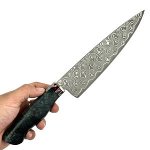 Venta al por mayor personalizado nuevo diseño 67 capas Damasco VG10 núcleo de acero cuchillo de Chef hoja de acero al carbono con mango de piedra para chef - Product Image 4