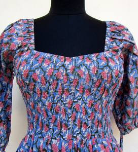 Top Quality Indian Women Evening Gown Ethnic <b>Dresses</b> Women Short Kaftan <b>Dresses</b> Best Hand Block Print Manufacturing Women <b>Dress</b> - Product Image 5