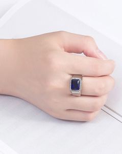 Sang trọng tùy chỉnh vvs moissanite kim cương 925 Sterling bạc nhẫn hip hop đồ trang sức thời trang mạ vàng Baguette phong cách cho Mens - Product Image 5