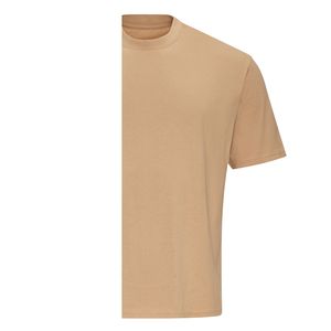 เสื้อยืดลำลองผู้ชายไซส์ใหญ่ พิมพ์โลโก้ได้  แขนสั้น สีน้ำตาลอ่อน 220gsm ผ้าฝ้ายออร์แกนิค 100% ระบายอากาศได้ดี - Product Image 3