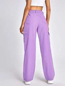 กางเกงยีนส์ขาสั้นสำหรับผู้หญิงกางเกงยีนส์ขาสั้นผ้าฝ้ายหลายกระเป๋า100% สำหรับใส่ทำงานปาร์ตี้เซ็กซี่ย้อมสีเรียบสั่งจำนวนมาก - Product Image 4