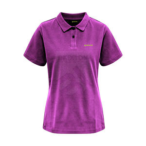Nuevo diseño de camisetas de polo para mujer, mezcla de seda de algodón transpirable, estampado sublimado, cuello vuelto, estilo informal, antiarrugas - Product Image 1