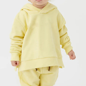 Conjunto de Sudadera con Capucha Amarilla para Bebés Niñas, Manga Larga, Corte Holgado, Chándal de Algodón, Ropa Casual de Primavera para Bebés y Niños Pequeños - Product Image 5