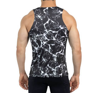 Débardeurs d'entraînement pour hommes de qualité supérieure en coton respirant avec design côtelé et col carré pour le fitness et la salle de sport - Product Image 3