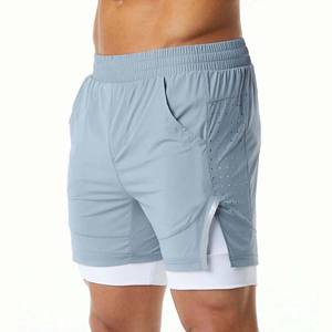 <b>Men's</b> Sporty Casual Workout <b>Shorts</b> Breathable Quick Dry Jogger with Solid <b>Pattern</b> Customized Eco-Friendly <b>Swim</b> Trunks - Product Image 3