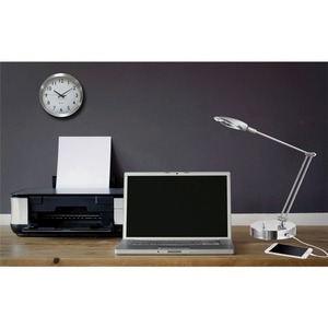Lámpara de trabajo LED Alera ALELED900S de 11 pulgadas. Ancho x 6.25 pulgadas D x 26 pulgadas Cargador de CA ajustable H de níquel cepillado con puerto USB - Product Image 4