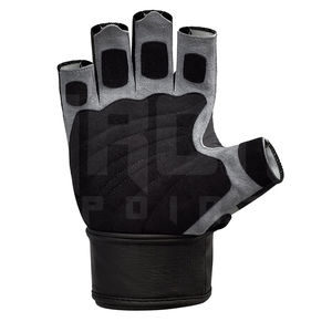 ถุงมือยกน้ำหนักแบบครึ่งนิ้วสำหรับผู้ชายผู้หญิงถุงมือยกน้ำหนักแบบปรับแต่งได้สีทึบดีไซน์ที่ดีที่สุด - Product Image 4