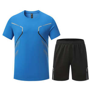 Ropa deportiva de verano informal para hombre, venta al por mayor, chándal de entrenamiento impermeable, conjunto de prendas de vestir exteriores de dos piezas para ejercicio - Product Image 1