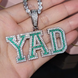 Meilleure offre, collier pendentif hip-hop en argent 925 avec diamant moissanite VVS, personnalisé avec un nom, glacé, pour hommes, à prix réduit - Product Image 5