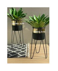 Maceta personalizada de tamaño y forma Maceta de hierro de diseño fabuloso con maceta de soporte del mejor exportador de la India - Product Image 2