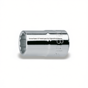 Chiavi a bussola poligonali cromate da 1/2 pollice con attacco femmina - Product Image 2