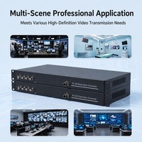 Extenseur de Fibre Optique 4 Canaux 3G-SDI 1080P 60Hz 1U Montable en Rack avec Port SC, Convertisseur Vidéo BIDI Sans Perte pour la Diffusion