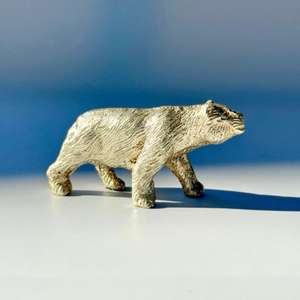 Juego de regalo de escultura de oso de aluminio fundido, modelo decorativo hecho a mano de oso sólido para el hogar, lo último en decoración de Navidad, osos - Product Image 6