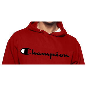 Felpa con Cappuccio Rossa da Uomo Champion con Logo Stampato, Taglia 2XL, 100% Cotone French Terry, Stampa Serigrafica e Ricami, Fornitura ODM - Product Image 2