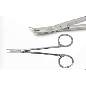 Ciseaux chirurgicaux à dissection incurvée Instruments médicaux manuels en acier inoxydable à bord tranchant Ensemble d'instruments cliniques de laboratoire hospitalier - Product Image 1