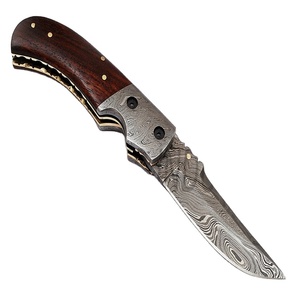 มีดดามัสกัสสวยงามทำด้วยมือเองสวยงามซับล็อคกระเป๋า/มีดพับ (Smk1273) - Product Image 1