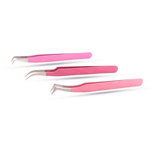 Fabricant et fournisseur en gros de pinces à extensions de cils en acier inoxydable, marque privée, élasticité - Product Image 1