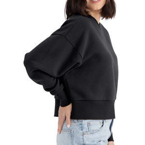 Sudaderas de Mujer Lisas de Otoño Invierno, Diseño Nuevo, Corte Holgado, Cuello Redondo, Logotipo Frontal, Color Personalizado, Servicio OEM - Product Image 3