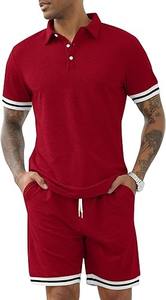 Conjunto de 2 piezas de pantalones cortos de verano con logotipo personalizado al por mayor, conjunto de pantalones cortos para hombre, ropa transpirable, conjunto de pantalones cortos y Camisa estampada - Product Image 2