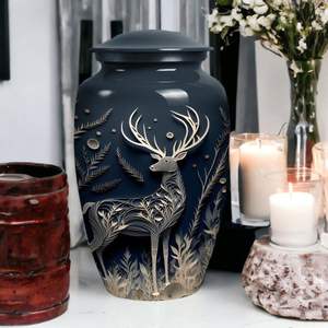 Majestuoso ciervo en el bosque Urna para cenizas de adultos Entierro para papá Urna Funeral masculino y femenino para hombres Mujeres Urna conmemorativa Tamaño personalizado - Product Image 6