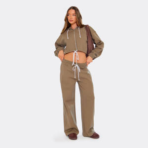 High Quality Khaki <b>Green</b> <b>Women's</b> 2 Piece Contrast Tracksuit Set Hoodie And Sweatpants Full Length 2 Piece <b>Women's</b> Sweat Suit Set - Product Image 6