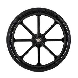 Rueda de nailon gris duradera de 24 pulgadas, neumático ligero que no deja marcas para reemplazo de silla de ruedas, suministros de terapia de rehabilitación suave - Product Image 6