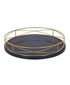 Bandeja exclusiva de metal premium y espejo de vidrio para interiores elegantes, cafés, hoteles y casas elegantes. - Product Image 4