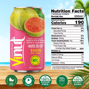 เครื่องดื่มผลไม้และผักเพื่อสุขภาพ ขนาด 330 มล. น้ำฝรั่งรสสดใหม่ ชนิดน้ำผลไม้เข้มข้น อายุการเก็บรักษา 24 เดือน - Product Image 4