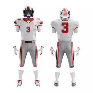 Service OEM Maillot de football américain Uniforme Style unique Manches courtes Respirant Équipement de sport avec impression professionnelle Longueur - Product Image 5