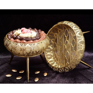 Vintage Design Table Top Chocolate Serving <b>Bowl</b> <b>Dessert</b> Display Gold Metal Chocolate <b>Bowl</b> For Weddings And Party Usage - Product Image 6