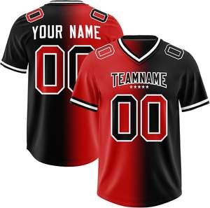 Camiseta de fútbol americano personalizada de alta calidad, sublimación deportiva transpirable con número de nombre personalizado, manga corta para verano - Product Image 5
