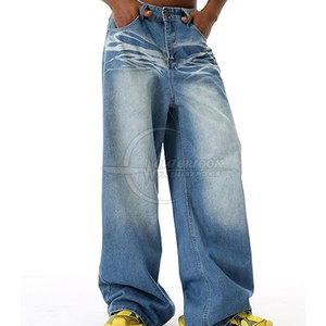 2025 Custom Whole Sale Men Wide Leg Jeans <b>Pants</b> Plus Size <b>Pants</b> Customized Men <b>Pants</b> For Sale In Adult Size - Product Image 3
