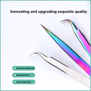 Pinza profesional de acero inoxidable para cejas, depiladora de cabeza sin dolor, con logotipo personalizado, venta al por mayor - Product Image 4