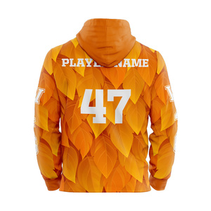 เสื้อฮู้ดดี้ทรงบ็อกซี่โอเวอร์ไซส์ผ้าถักลายพรางแบบย้อมสีเอซิด พิมพ์ลายตามสั่ง ผลิตจากโพลีเอสเตอร์/คอตตอน สำหรับผู้ชาย - Product Image 2