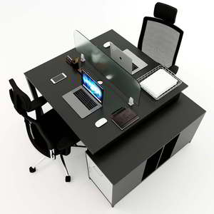 โต๊ะทำงานแบบมินิมอล 2 ขา พร้อมตู้ (120x150 ซม.)-Uconcept HBUC031-ไม้ยางพารา ประกอบง่าย - Product Image 3
