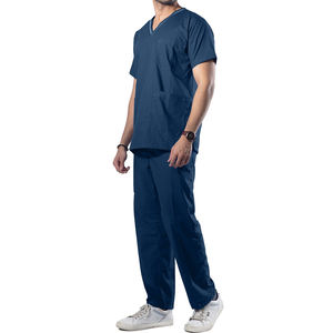 Haute qualité hommes gris gommage survêtement ensembles uniforme Spandex gommages uniformes ensembles à la mode médecin uniformes médicaux - Product Image 2