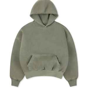 W2406เสื้อฮู้ดผ้าฟลีซโอเวอร์ไซส์ของผู้ชายเสื้อมีฮู้ดลายสกรีน350GSM เสื้อปักโลโก้แบบกำหนดเอง - Product Image 1