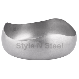 Bol à collations et à fruits en acier inoxydable de designer vintage Bol à collation paresseux créatif avec technique polie à fleurs - Product Image 1