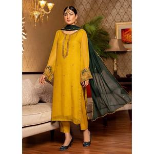 Traje de gasa púrpura Salwar Kameez, vestido de diseño paquistaní, ropa de boda, Colección Eid, oferta, 2023 - Product Image 2