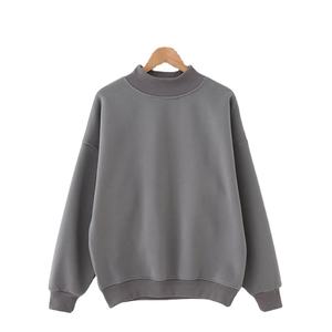 2023สเวตเชิ้ตคอกลมแขนยาวสำหรับผู้ชายผ้าฝ้ายขนแกะ100% XS แบบสวมหัวลำลองสีทึบระบายอากาศได้สำหรับผู้ชาย3D ขนาดพิเศษ - Product Image 2