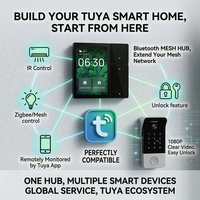 Hiwink Grosir Panel Kontrol Sentuh Rumah Pintar Tuya Standar EU WiFi BLE Gateway Sakelar Pintar 3 Tombol Mendukung Bel Pintu Nirkabel