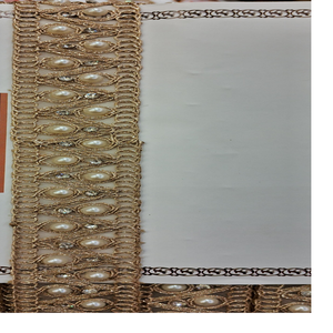 Rubans en viscose 100% coton brodés à la machine et écologiques sur mesure, dentelles à motif floral pour la revente de robes de mariée - Product Image 2